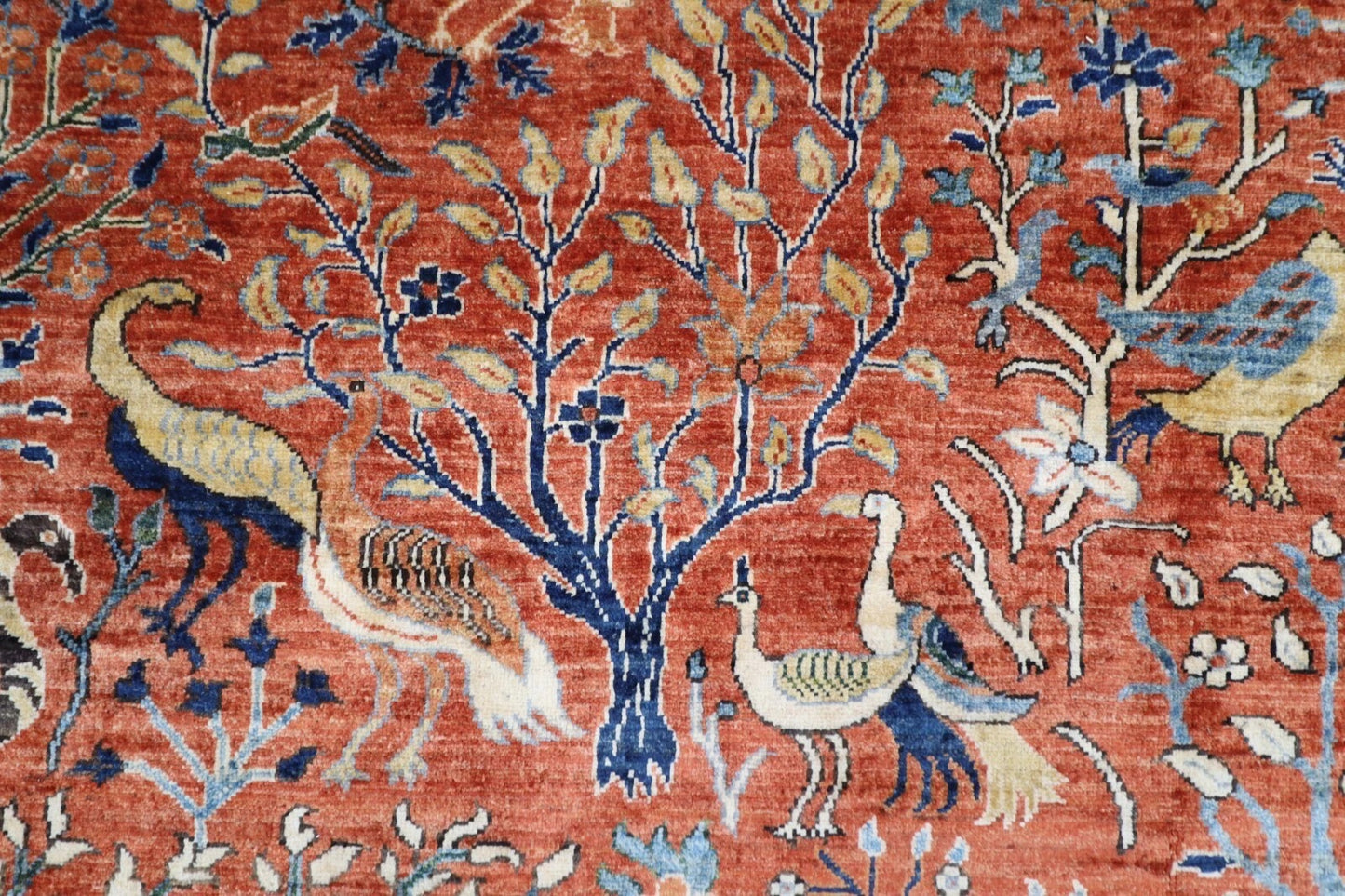 200 x 292 cm | Birds Afghan Tribal Hand Knotted Carpet