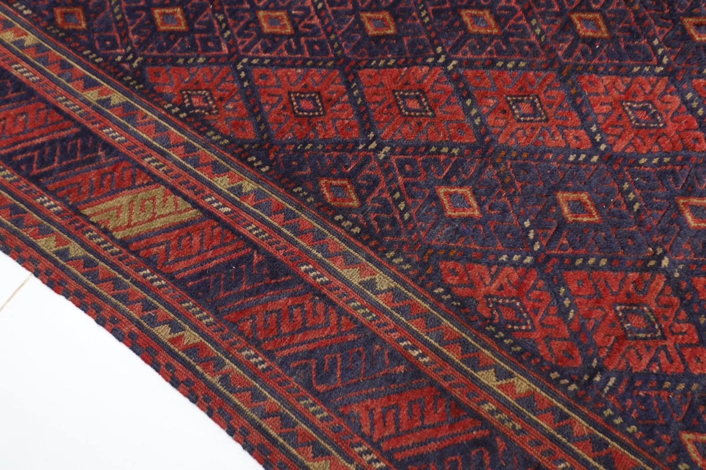 195 x 282 cm | Barjesta Red Flat Weaved Afghan Tribal Hand Knotted Carpet Kilim