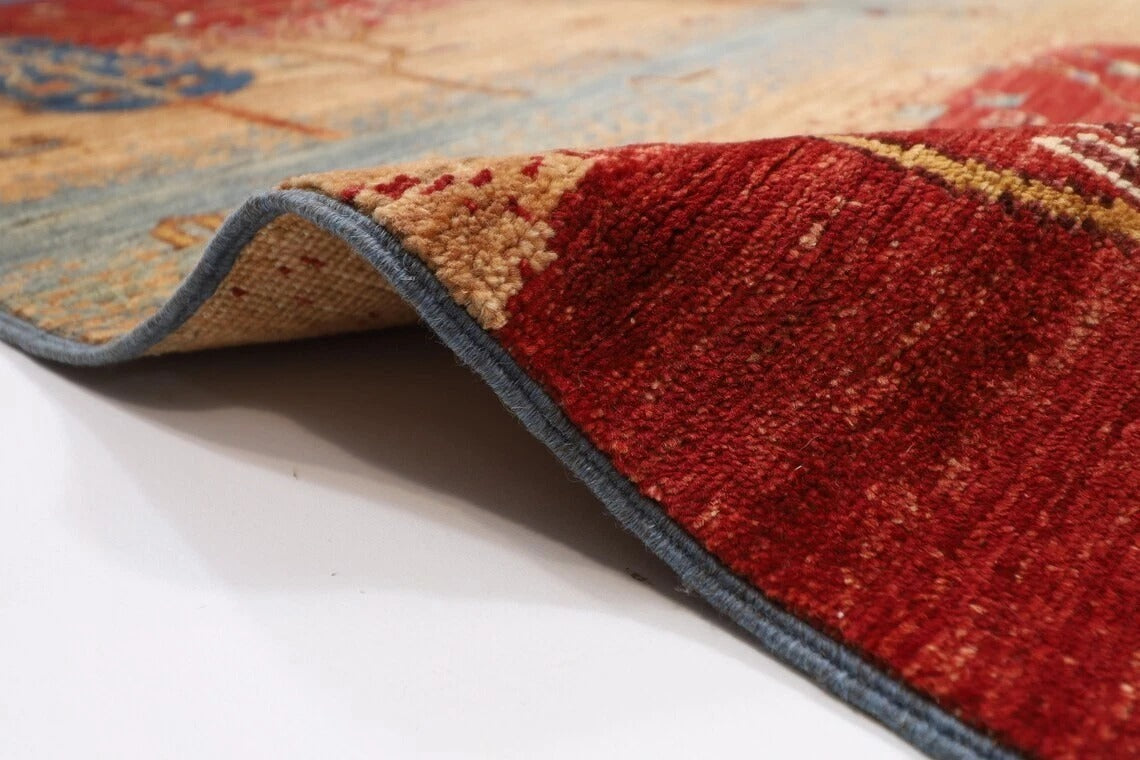 253 x 301 cm | Landscape Afghan Tribal Hand Knotted Carpet