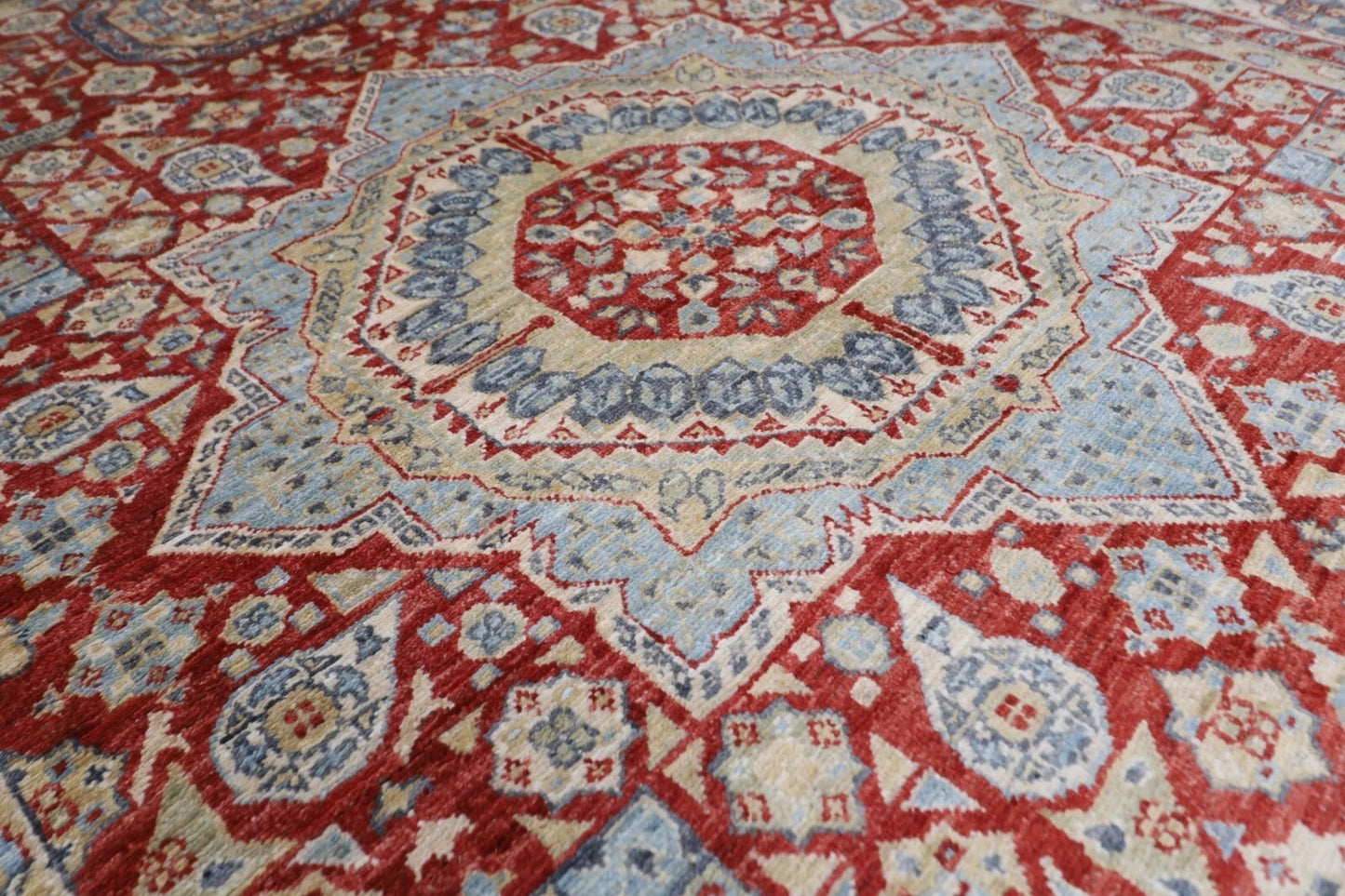 207 x 284 cm | Mamluk Afghan Tribal Hand Knotted Carpet