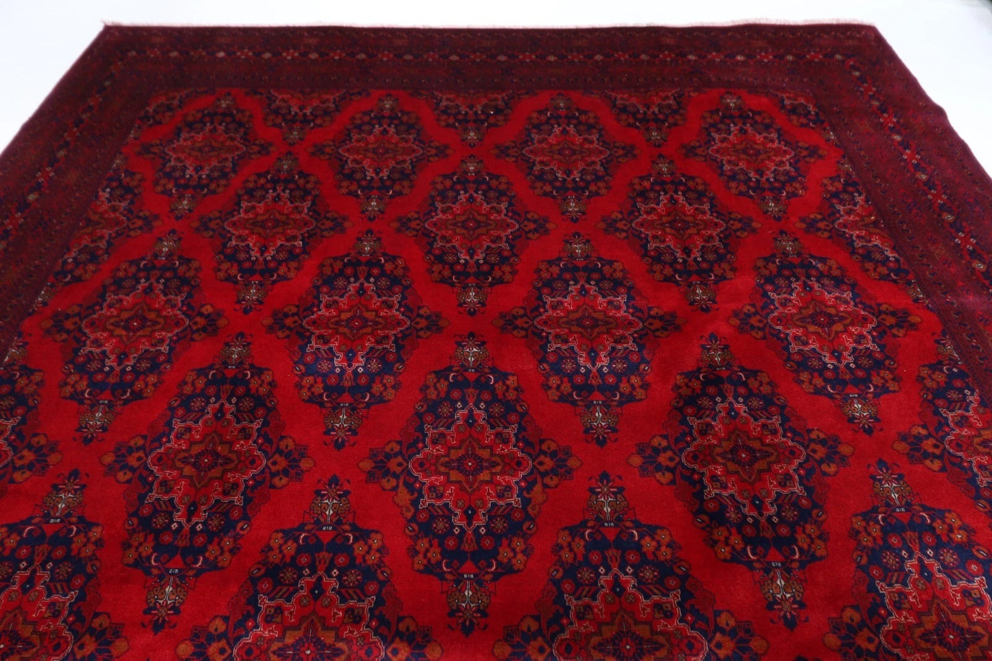 295 x 377 cm | Fine Belgic Afghan Tribal Hand Knotted Carpet