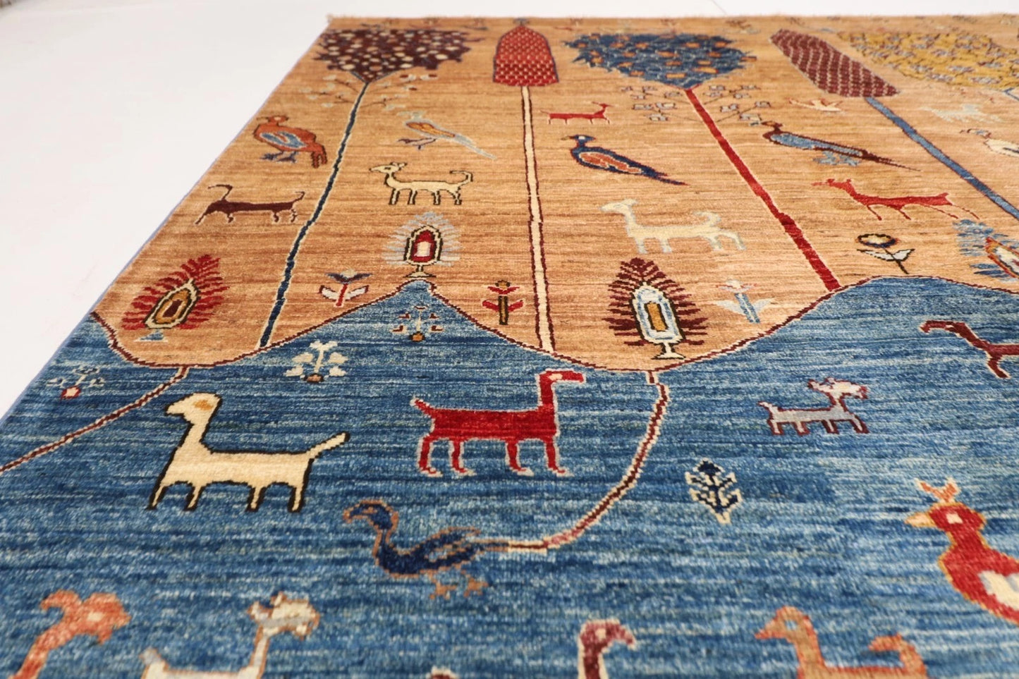 245 x 300 cm | Landscape Afghan Tribal Hand Knotted Carpet