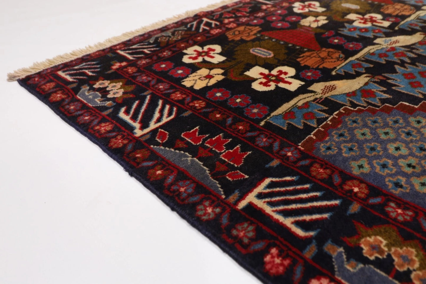 122 x 207 cm | Baluch Afghan Tribal Hand Knotted Veg Dye Wool carpet
