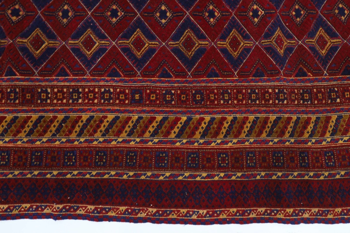 172 x 215 cm | Vintage Kilim Afghan Tribal Hand Knotted Veg Dye Wool Carpet