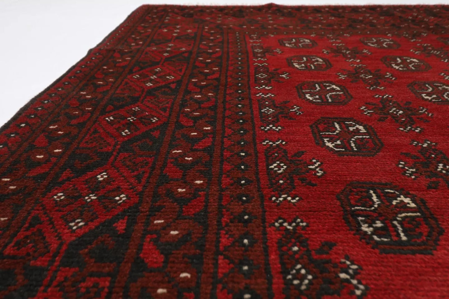 196 x 288 cm | Akja Bokhara Afghan Tribal Hand Knotted Carpet