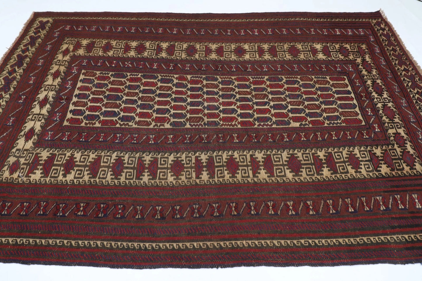 180 x 276 cm | Barjesta Flat Weaved Afghan Tribal Hand Knotted Wool Carpet kilim