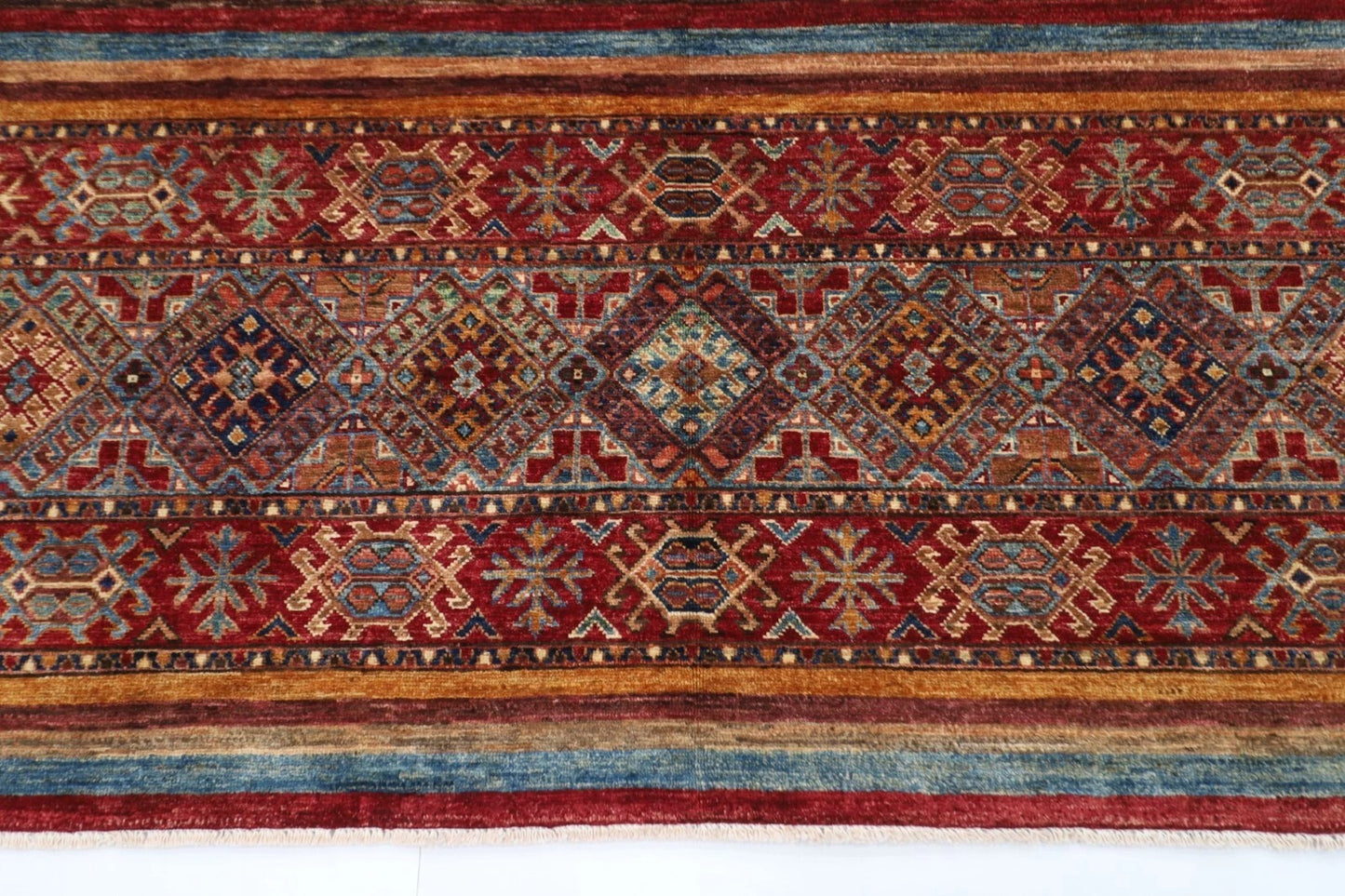 206 x 295 cm | Khorjun Afghan Tribal Hand Knotted Carpet
