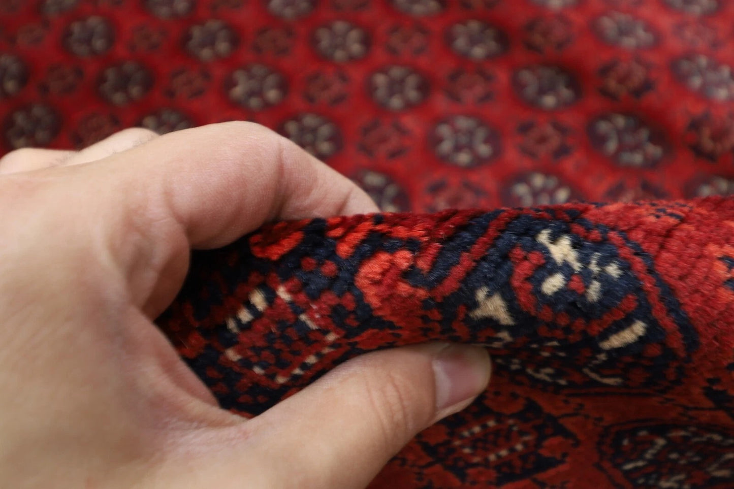 203 x 294 cm | Bokhara Afghan Tribal Hand Knotted Carpet
