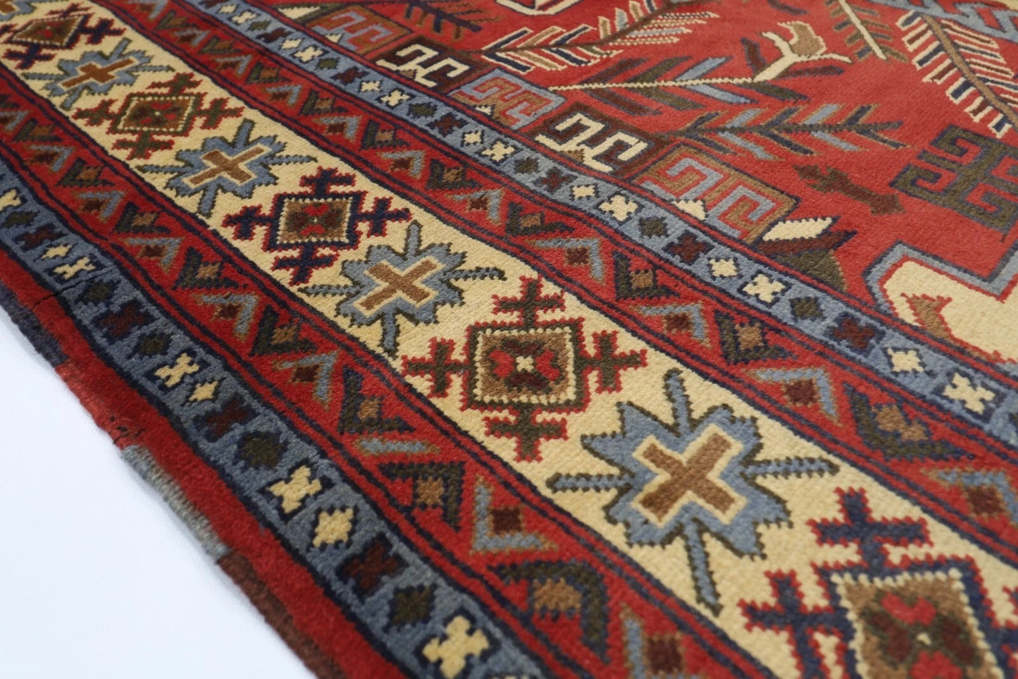 156 x 195 cm | Tribal Hand Knotted Veg Dye Wool Carpet