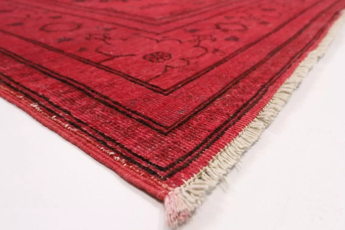 235 x 285 cm | Over Dyed Afghan Tribal Hand Knotted Carpet