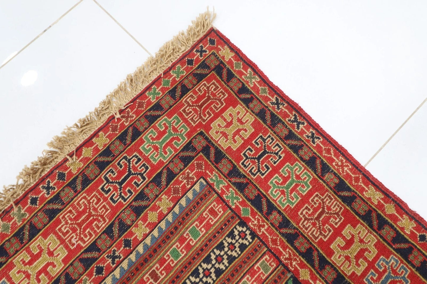 193 x 283 cm | Sumak Kilim Flat Weaved Afghan Tribal Hand Knotted Wool Kilim