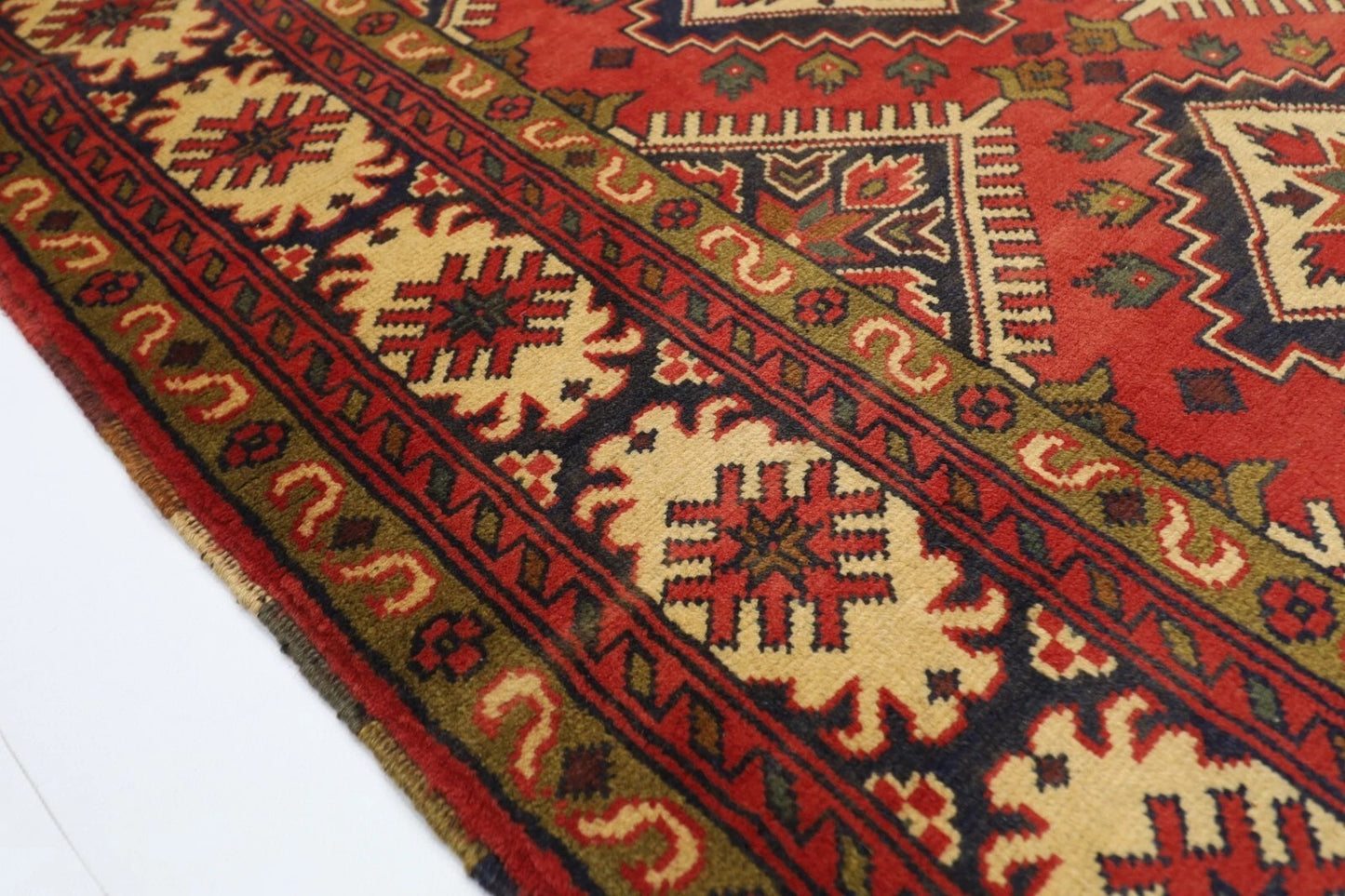 155 x 212 cm | Tribal Hand Knotted Veg Dye Wool Carpet