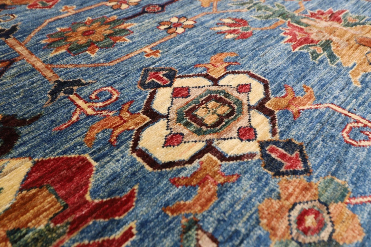 202 x 303 cm | Kazak Afghan Tribal Hand Knotted Carpet