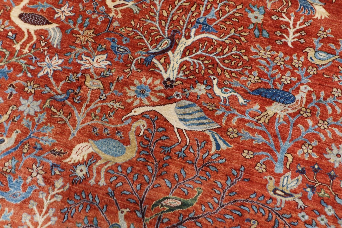 302 x 413 cm | Birds Afghan Hand Knotted Carpet