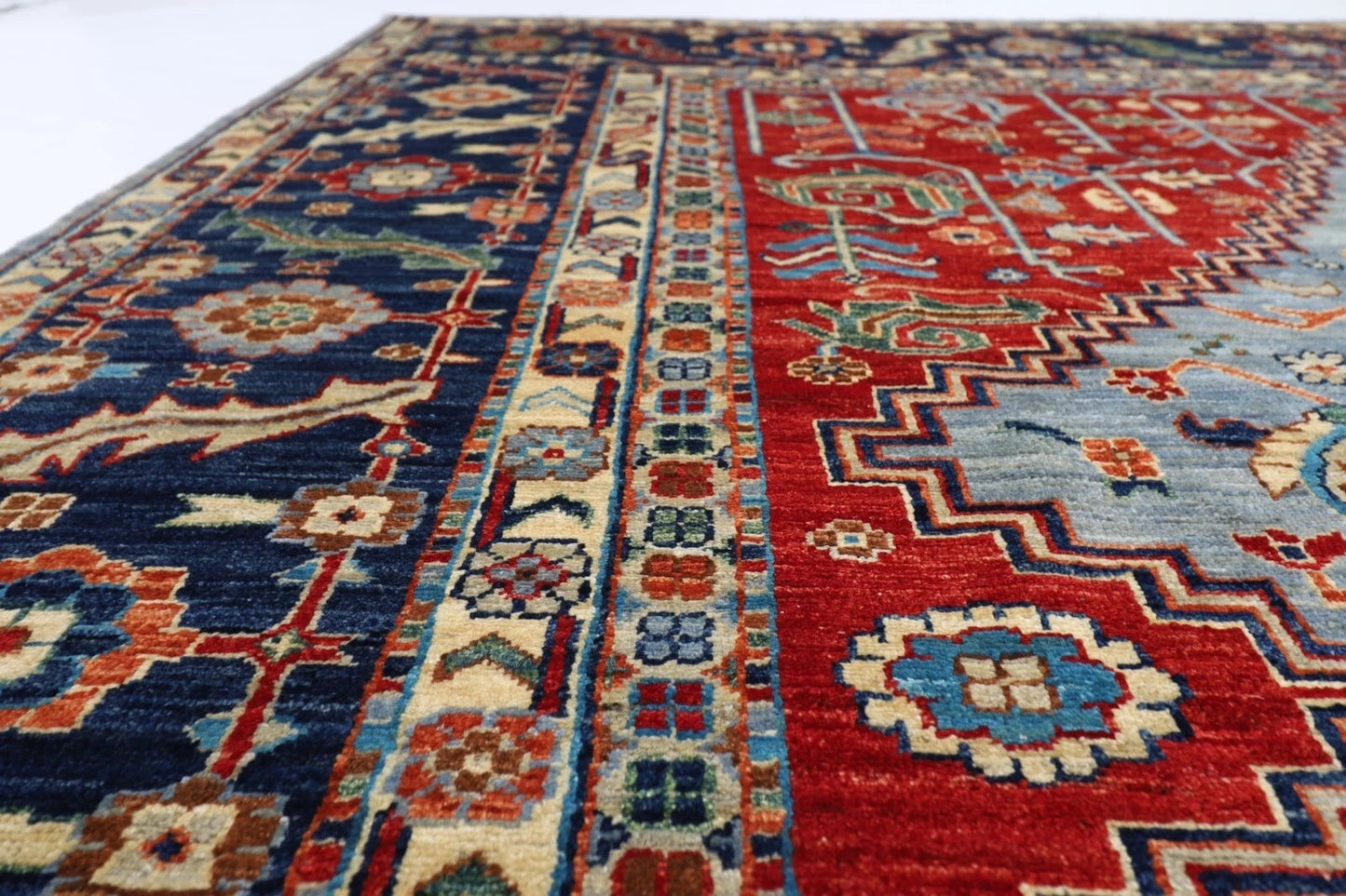 278 x 371 cm | Heriz Afghan Tribal Hand Knotted Carpet