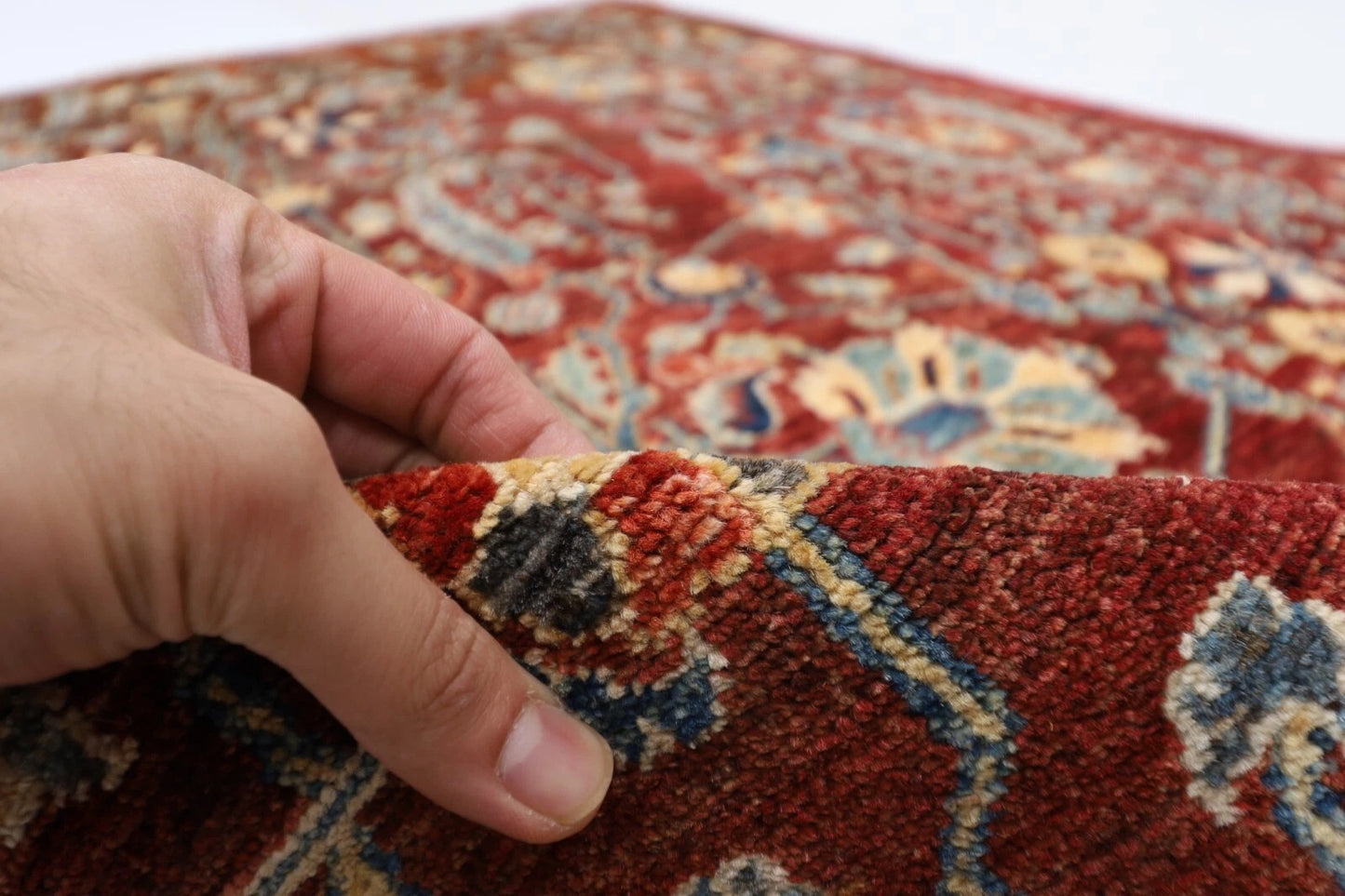 127 x 187 cm | Afghan Tribal Hand Knotted Veg Dye Wool carpet