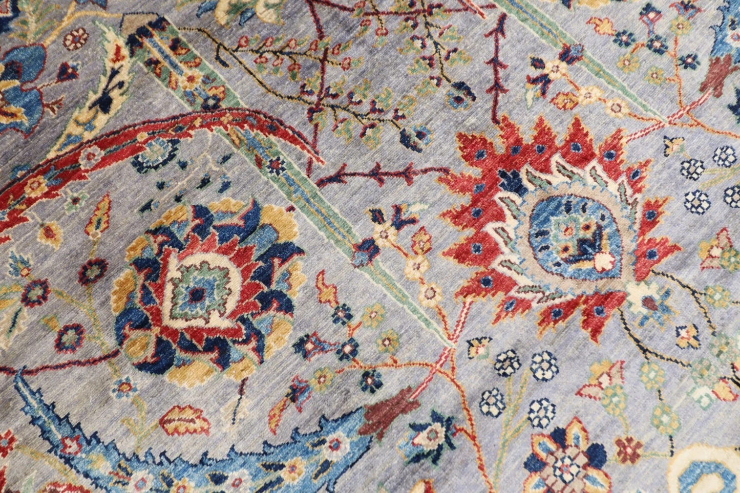 173 x 239 cm | Sickle Leaf Afghan Tribal Hand Knotted Veg Dye Wool Carpet