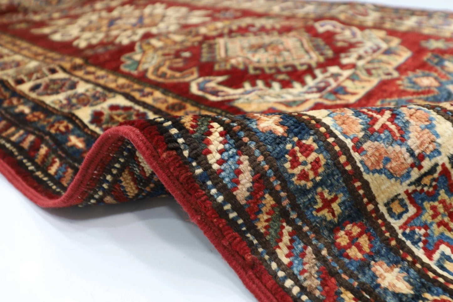 77 x 263 cm | Kazak Afghan Tribal Hand Knotted Wool Runner