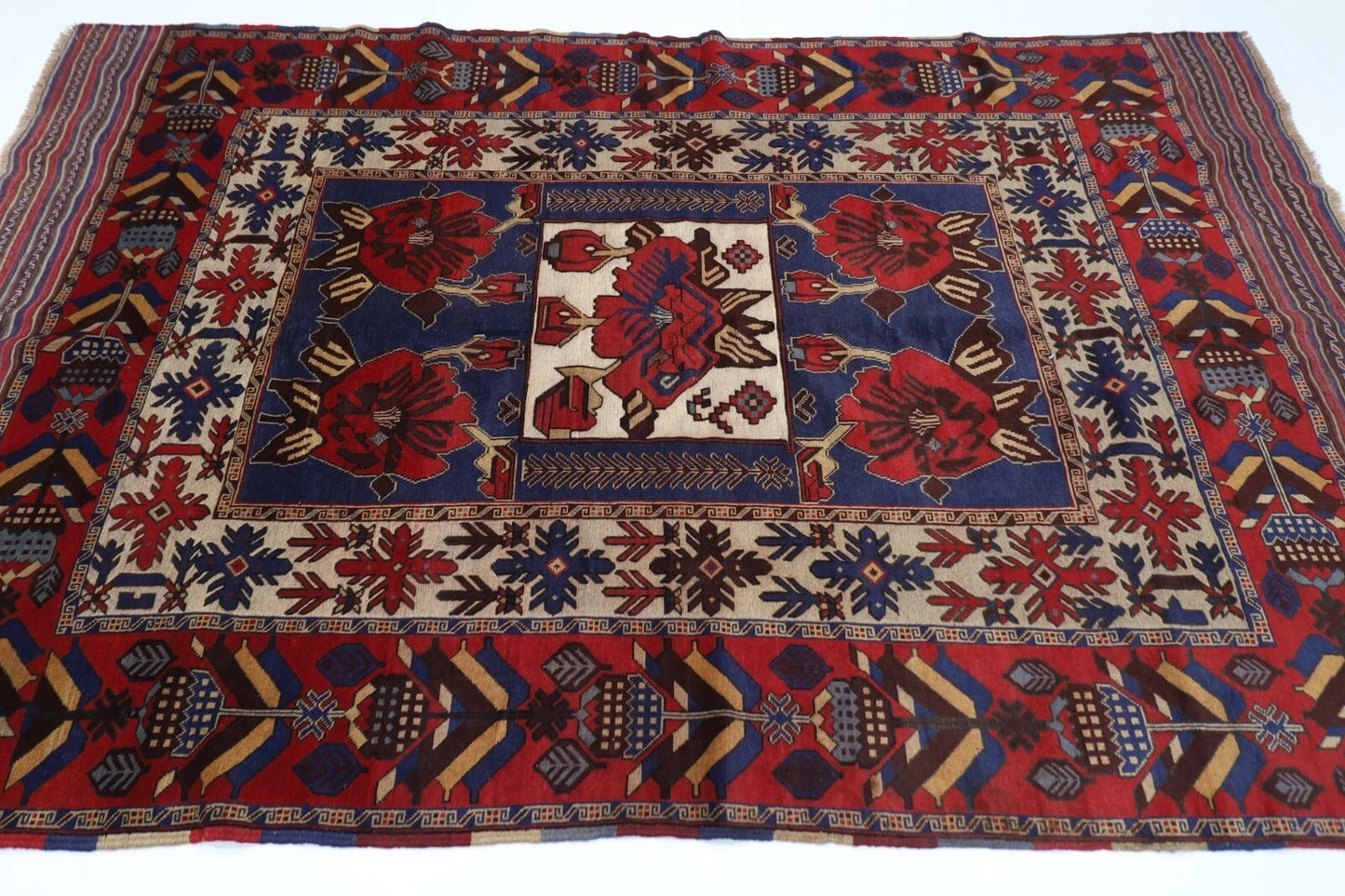 174 x 278 cm | Barjesta Flat Weaved Afghan Tribal Hand Knotted Wool Carpet kilim