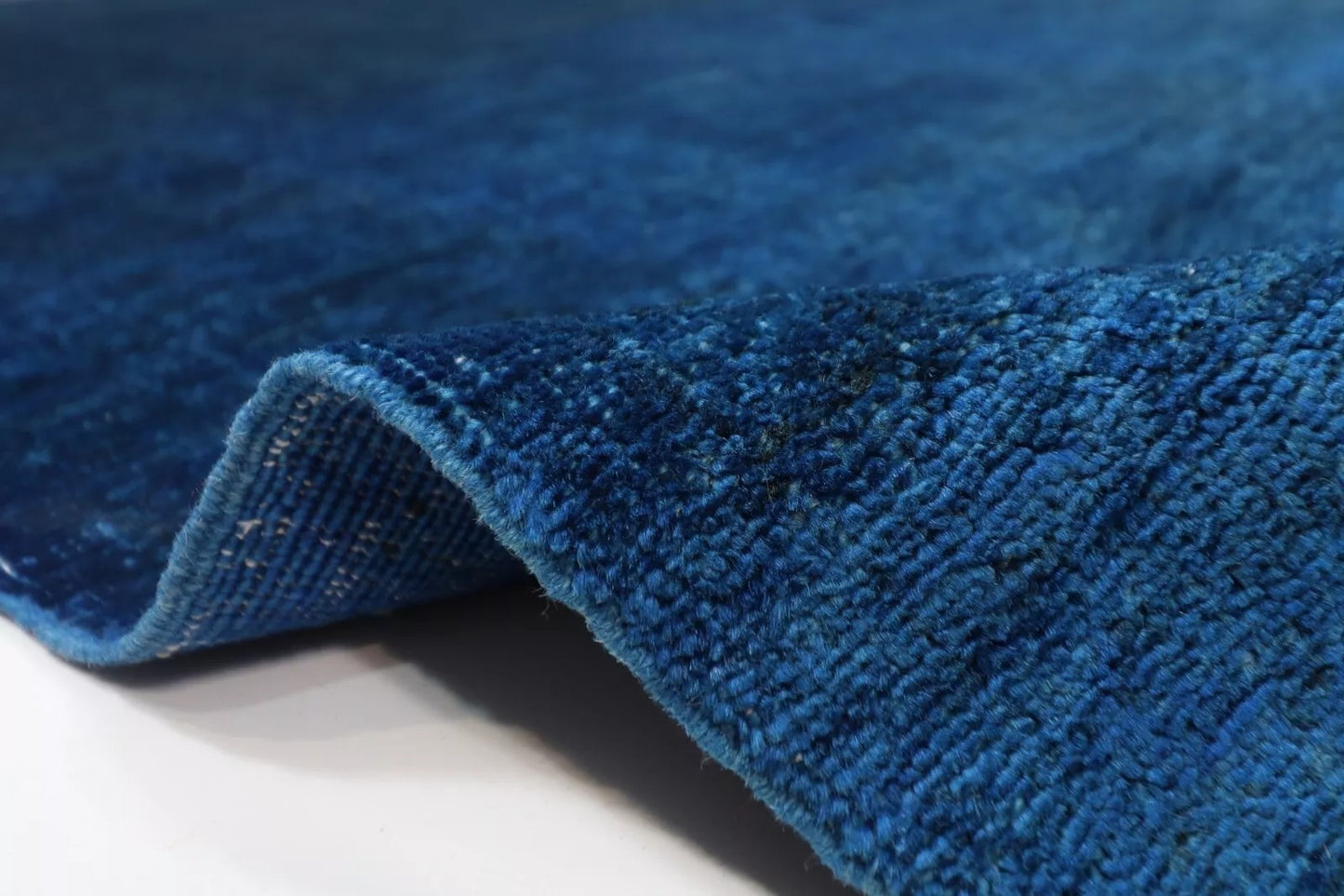 190 x 275 cm | Gabbeh Blue Afghan Tribal Hand Knotted Veg Dye Wool Carpet