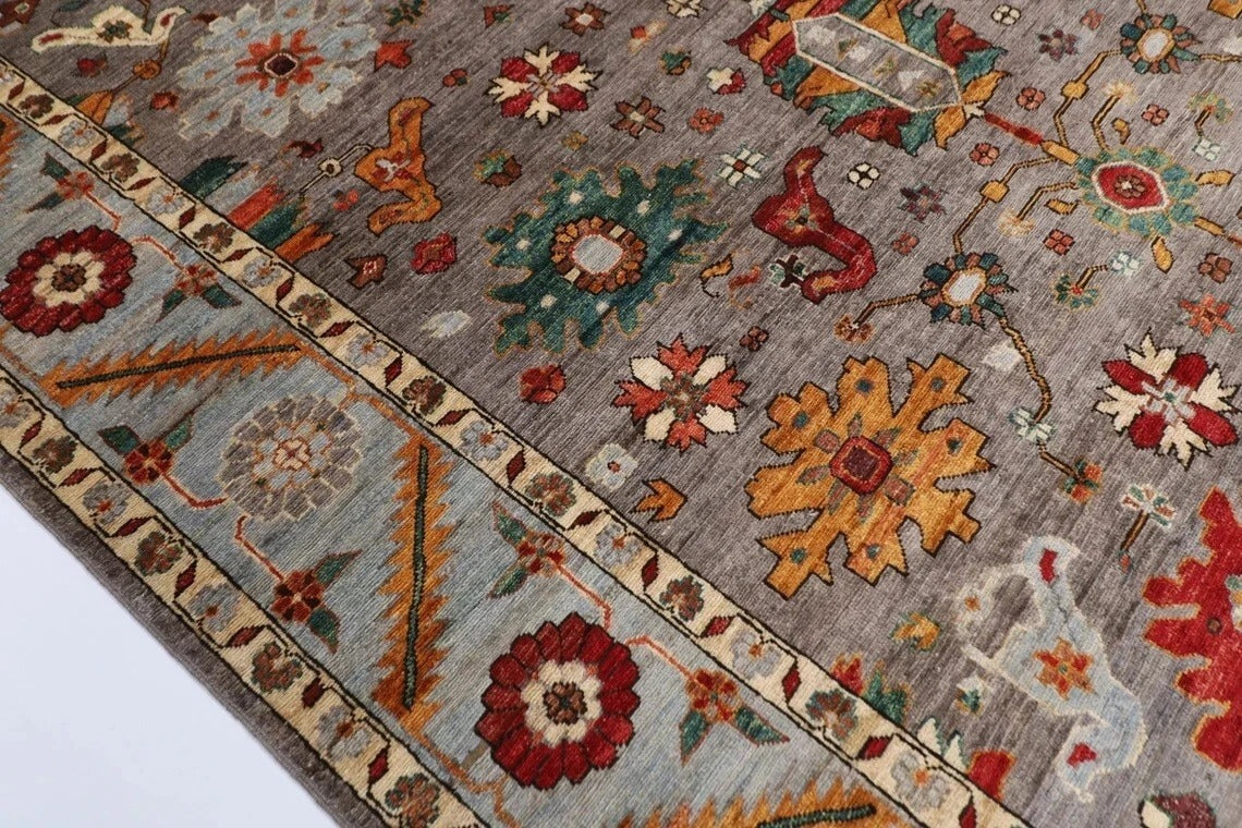 186 x 270 cm | Bidjar Gray Afghan Tribal Hand Knotted Veg Dye Wool carpet