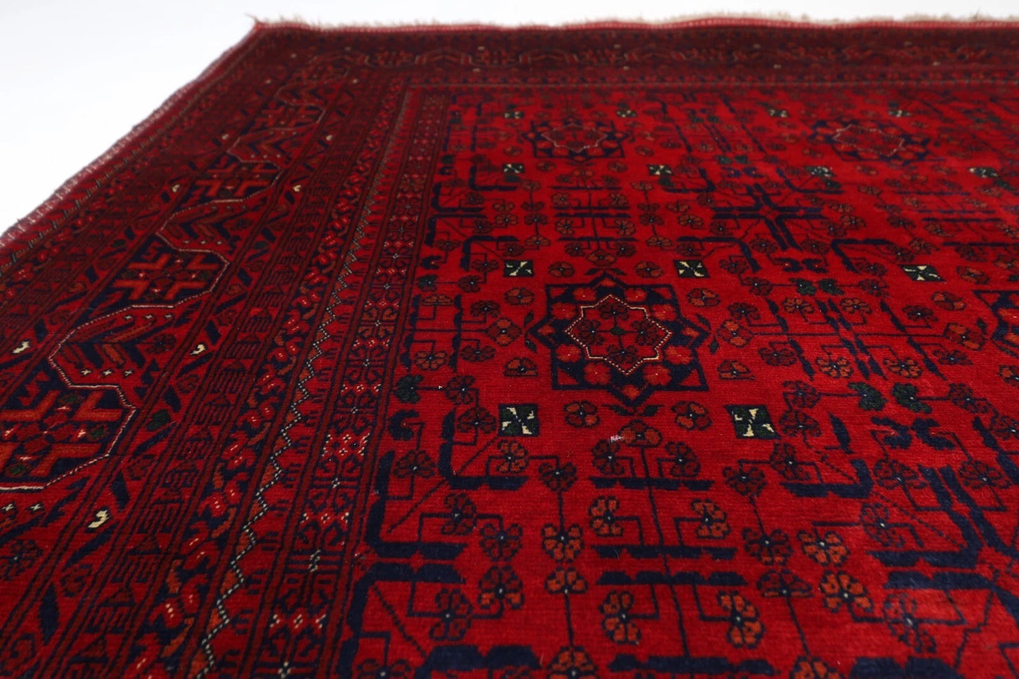 200 x 296 cm | Belgic Afghan Tribal Hand Knotted Carpet