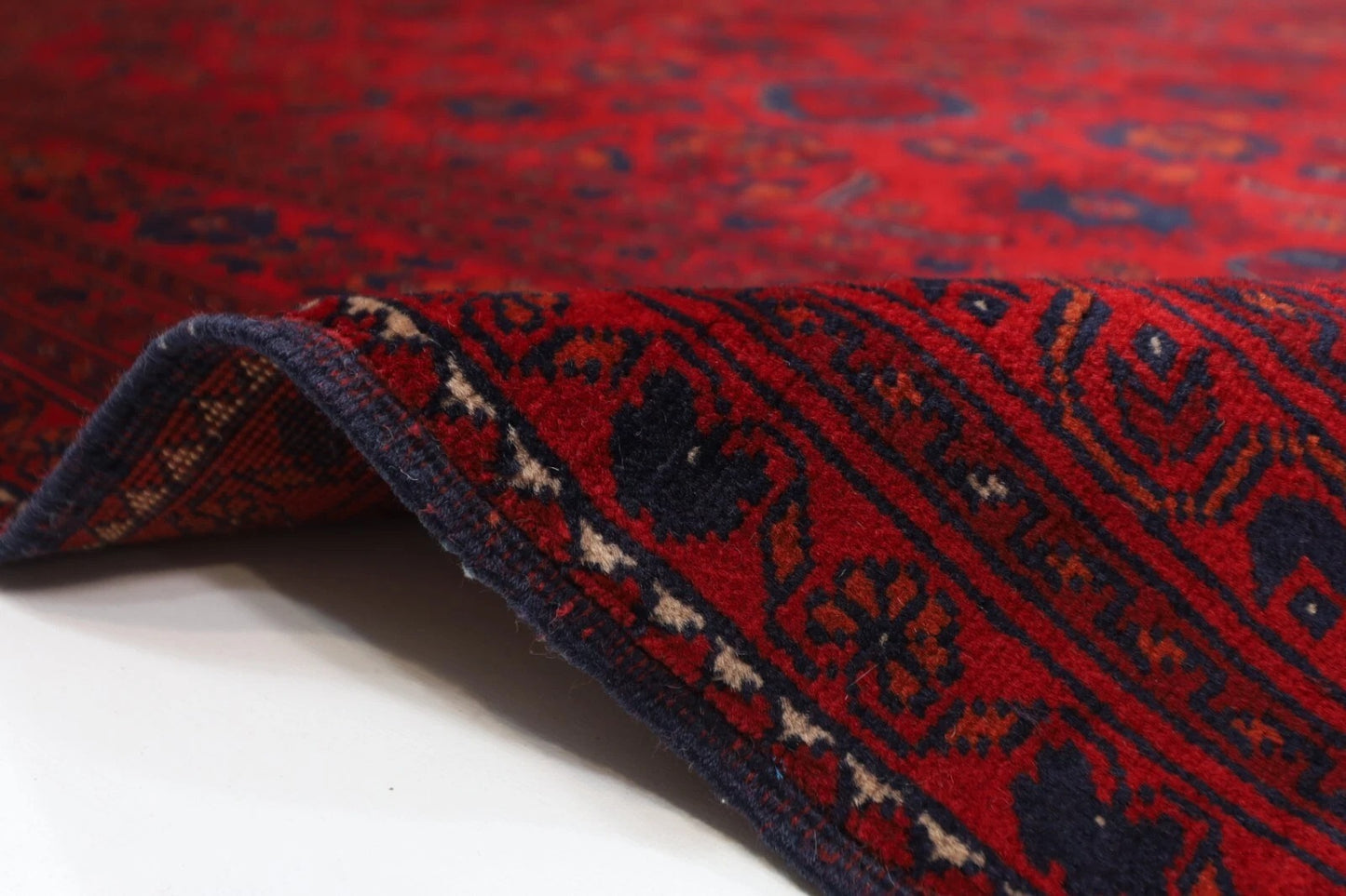 154 x 196 cm | Belgic Tribal Hand Knotted Veg Dye Wool Carpet