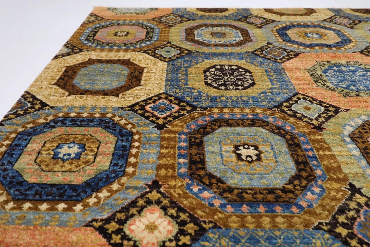203 x 296 cm | Mamluk Afghan Tribal Hand Knotted Carpet