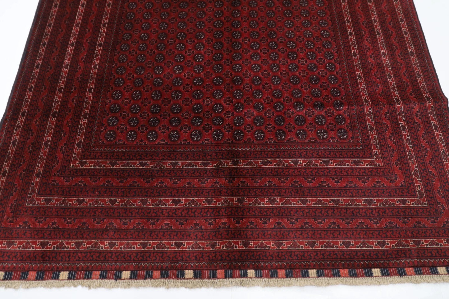 194 x 298 cm | Bokhara Afghan Tribal Hand Knotted Carpet