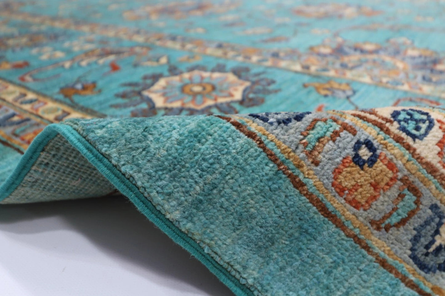 277 x 360 cm | Oushak Afghan Tribal Hand Knotted Carpet