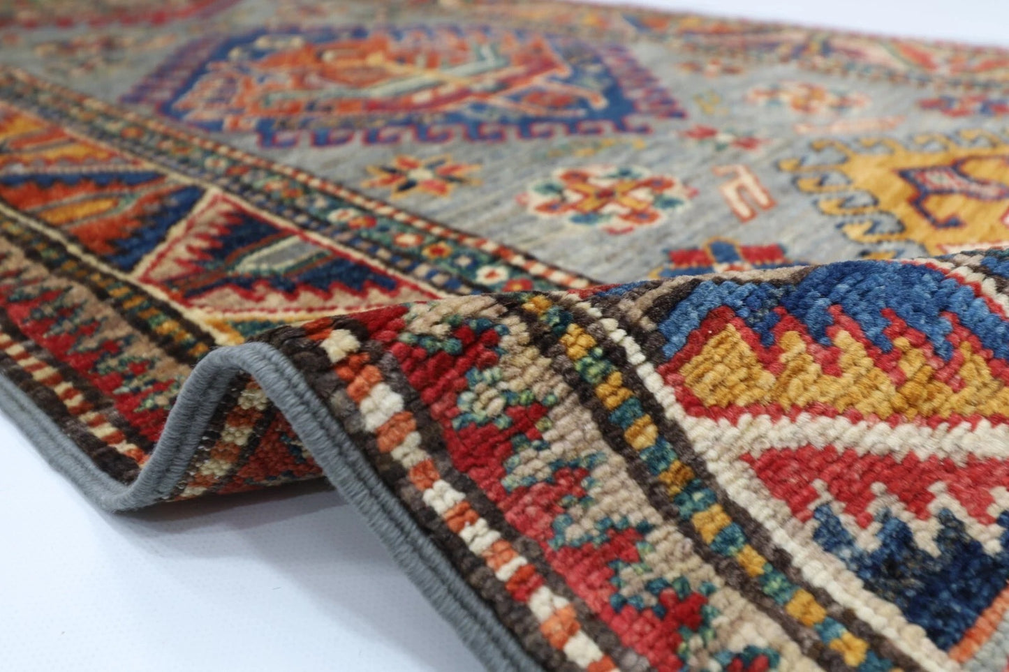 78 x 230 cm | Kazak Afghan Tribal Hand Knotted Wool Runner
