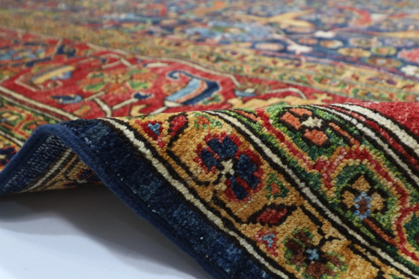 270 x 361 cm | Bidjar Navy Afghan Tribal Hand Knotted Carpet
