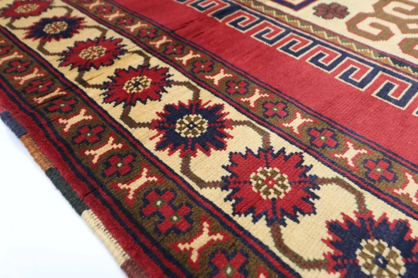 156 x 195 cm | Tribal Hand Knotted Veg Dye Wool Carpet