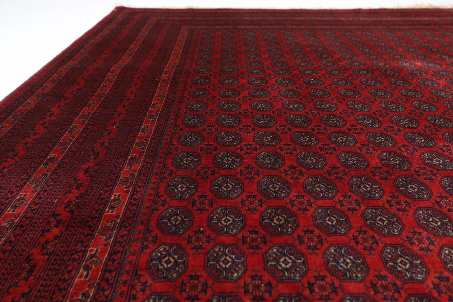206 x 286 cm | Fine Mori Bokhara Afghan Tribal Hand Knotted Carpet