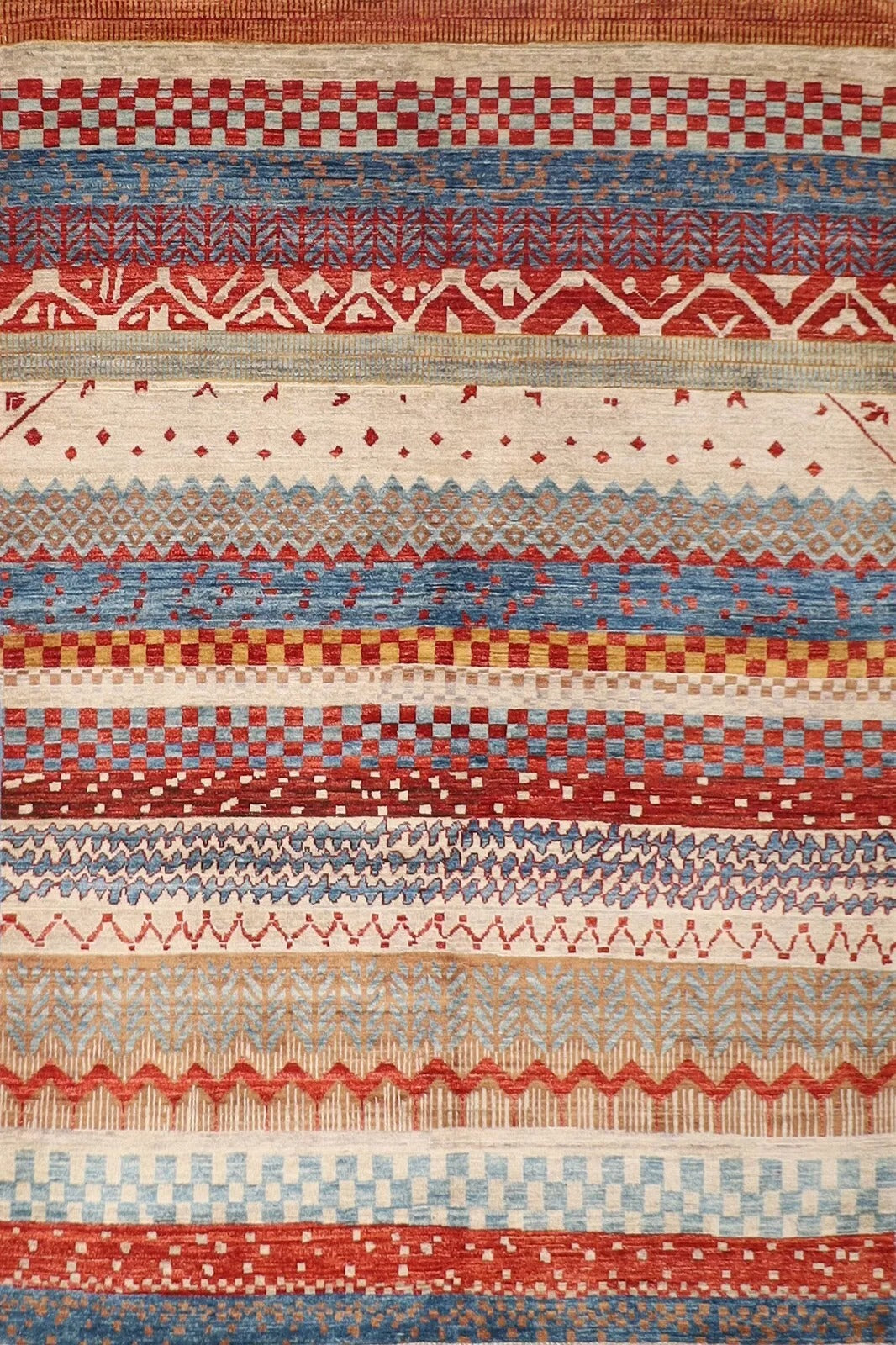 156 x 210 cm | Fine Afghan Tribal Hand Knotted Veg Dye Wool Carpet