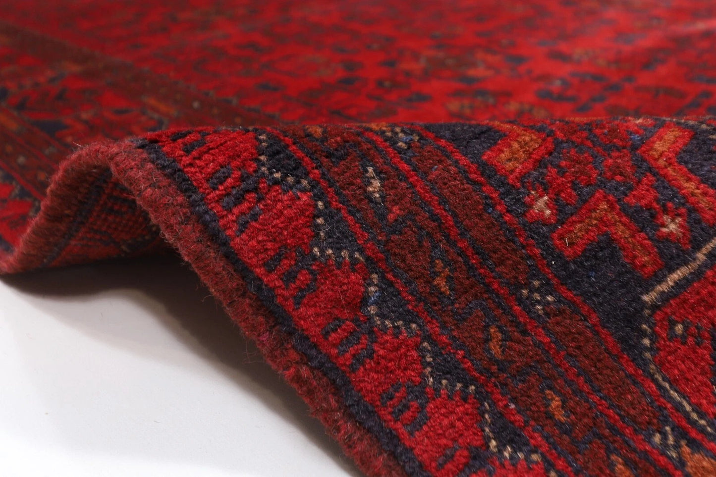 171 x 238 cm | Bokhara Afghan Tribal Hand Knotted Veg Dye Wool Carpet