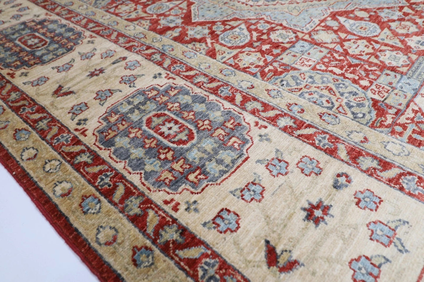 207 x 284 cm | Mamluk Afghan Tribal Hand Knotted Carpet