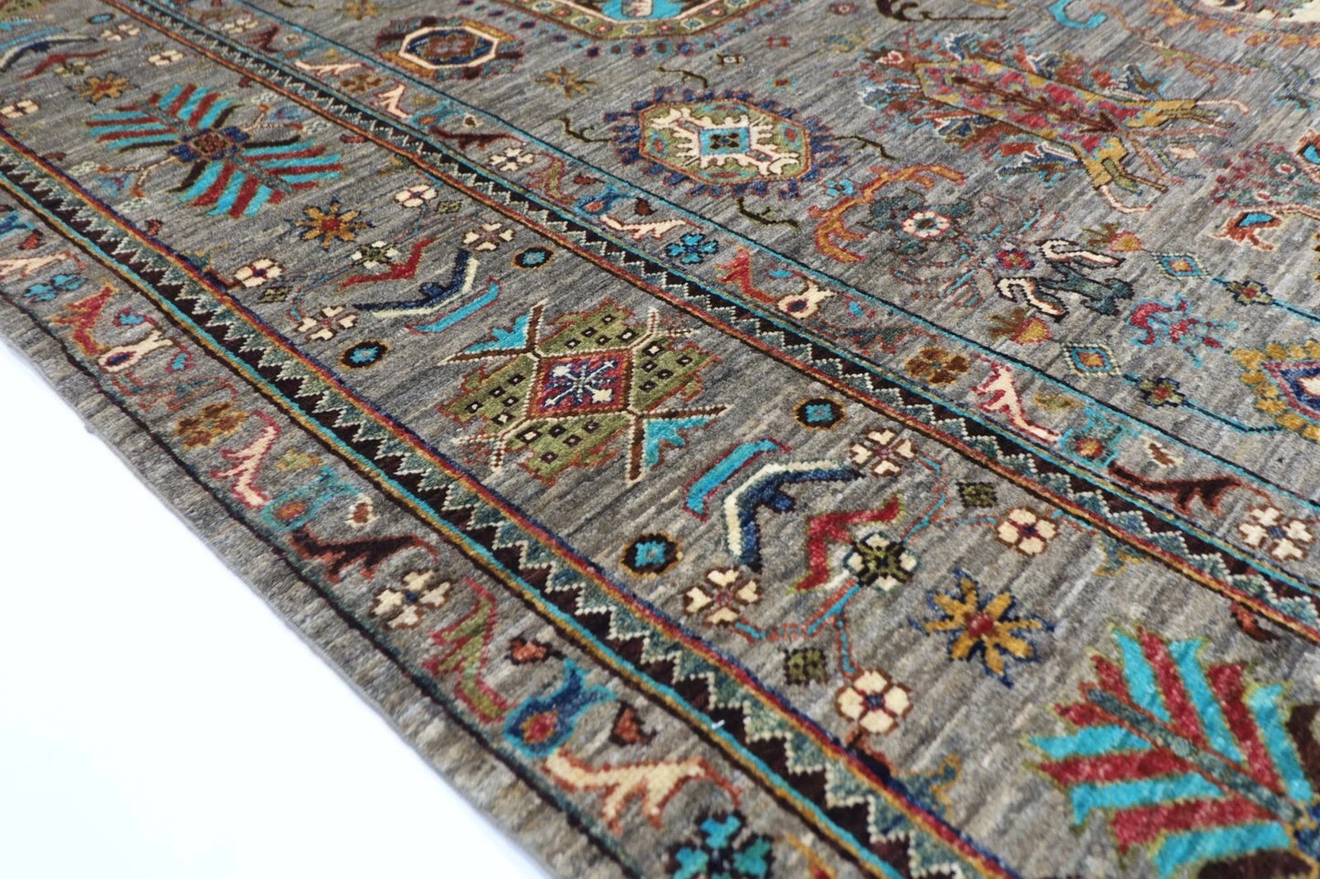 207 x 293 cm | Waziri Afghan Tribal Hand Knotted Carpet