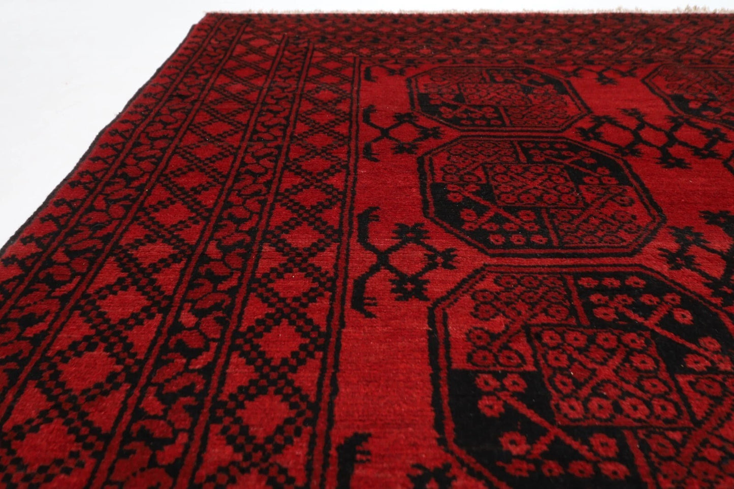 213 x 291 cm | Akja Bokhara Afghan Tribal Hand Knotted Carpet