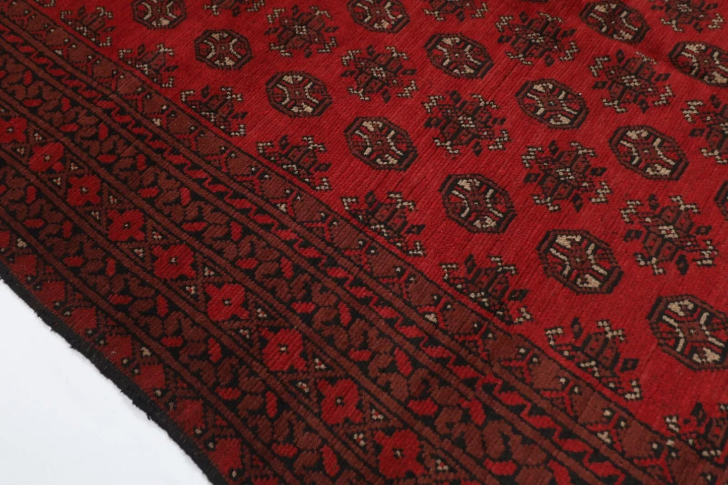 194 x 287 cm | Akja Bokhara Afghan Tribal Hand Knotted Carpet