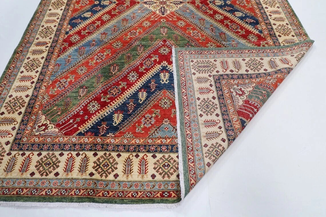 276 x 413 cm | Kazak Afghan Tribal Hand Knotted Carpet
