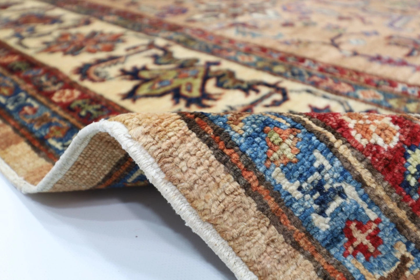 176 x 276 cm | Kazak Gold Afghan Tribal Hand Knotted Veg Dye Wool carpet