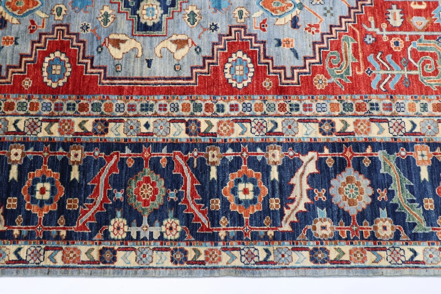 278 x 371 cm | Heriz Afghan Tribal Hand Knotted Carpet