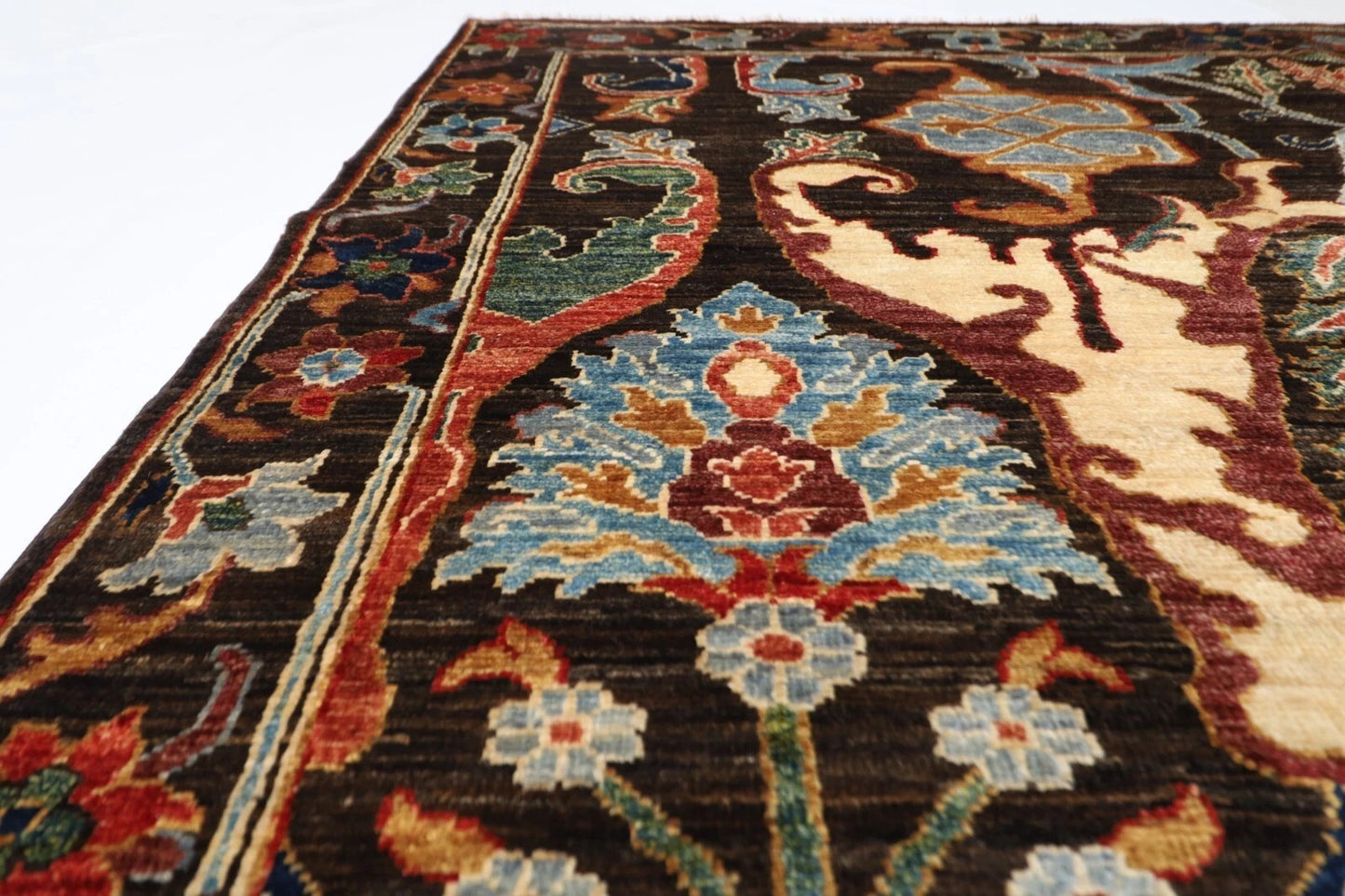 180 x 275 cm | Bidjar Dark Brown Afghan Tribal Hand Knotted Veg Dye Wool carpet