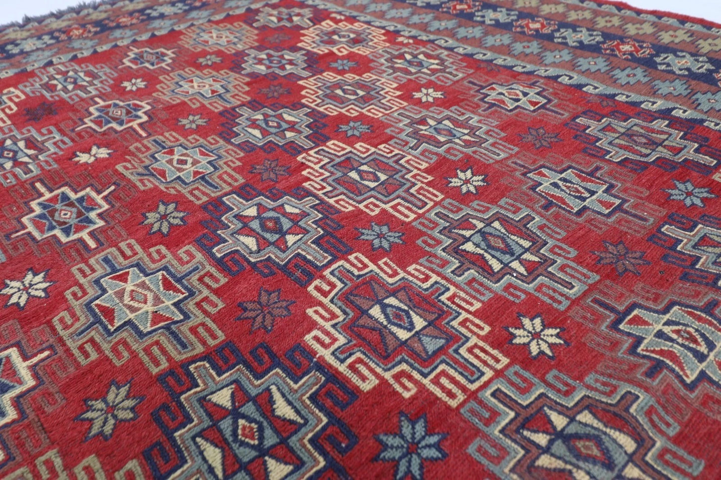 204 x 279 cm | Sumak Afghan Tribal Hand Knotted Kilim