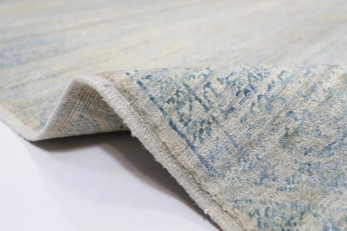 162 x 293 cm | Gabbeh Blue Afghan Tribal Hand Knotted Veg Dye Wool Carpet
