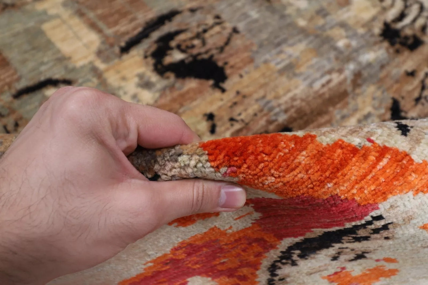 169 x 242 cm | Art Afghan Tribal Hand Knotted Veg Dye Wool Carpet
