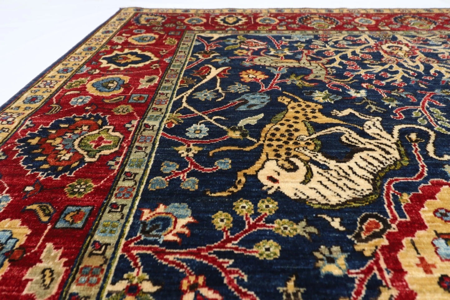 199 x 298 cm | Animal Afghan Tribal Hand Knotted Carpet