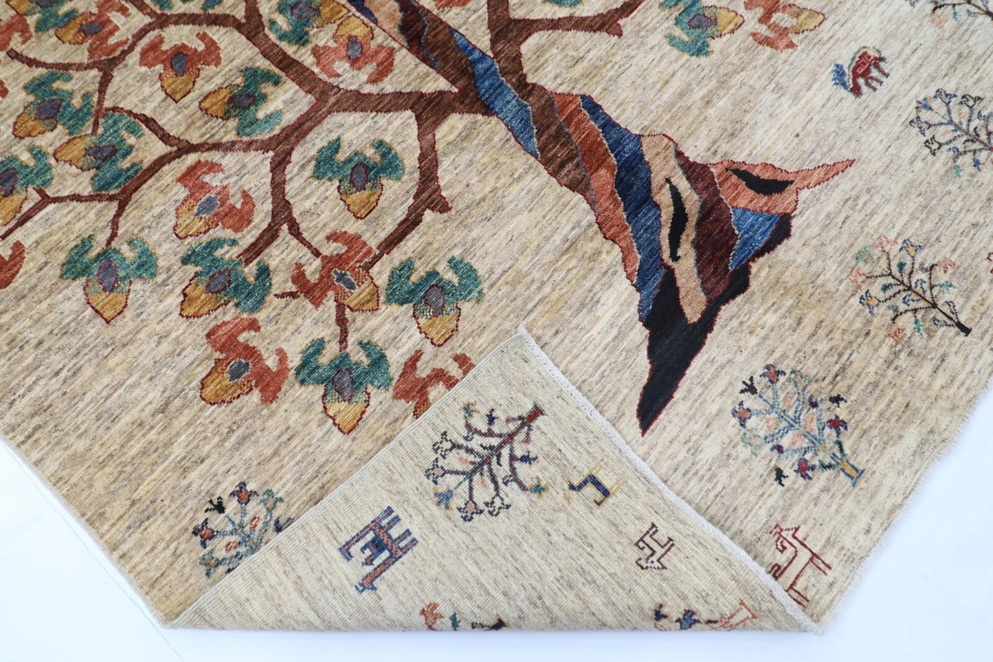 171 x 242 cm | Afghan Tribal Hand Knotted Veg Dye Wool Carpet