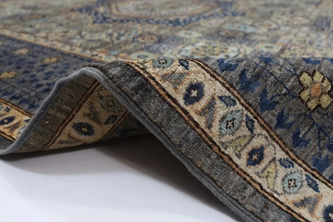 183 x 269 cm |  High Quality Mamluk Gray Afghan Tribal Hand Knotted Veg Dye Wool carpet